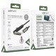 Кабель ACEFAST C28-03 charging data cable with phone holder data cable Type-C to Type-C 60W 3A 1.2m Metal-grey